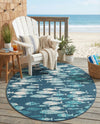 Seaside Haven Rugs Collection Area Rug -  Wavecrest Oval Blue  lifestyle 58