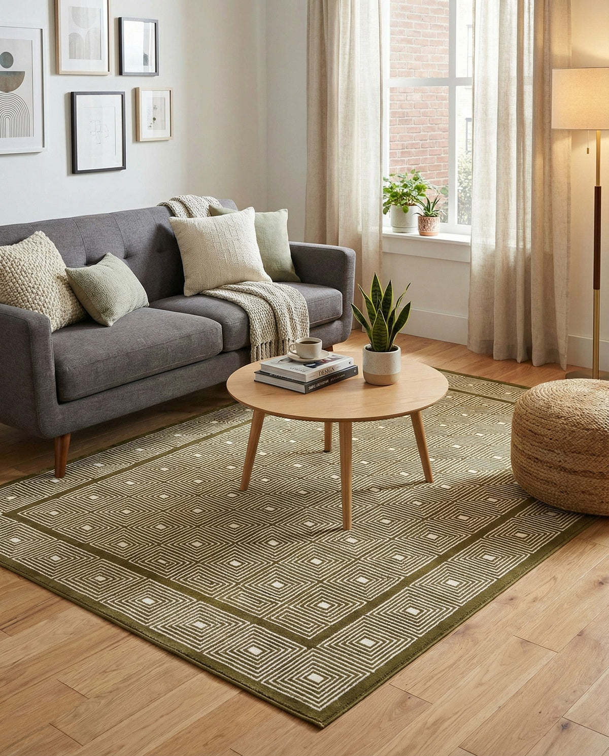 Aravalli Collection Area Rug -  Jaipur Rectangle Olive Green  lifestyle 21