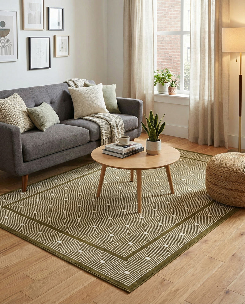 Aravalli Collection Area Rug -  Jaipur Rectangle Olive Green  lifestyle 21