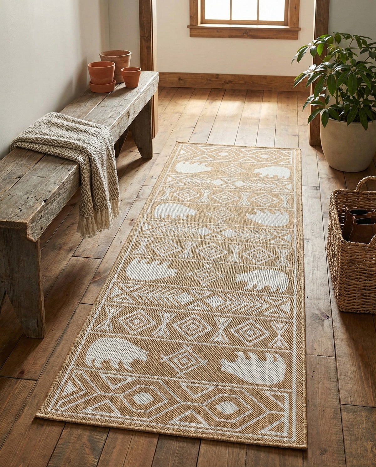 Mesa Oasis Rugs Collection Area Rug - Sundown Runner Taupe  lifestyle 126