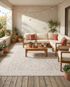 Tribal Terrace Treasures Collection Area Rug -  Incan Isle (Light Gray) Rectangle Light Gray  lifestyle 5