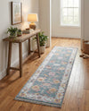 Arcadia Rugs Collection Area Rug - Eden (Gray and Blue) Runner Gray and Blue  lifestyle 62