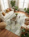 Seaside Blooms Collection Area Rug -  Serene Rectangle Green  lifestyle 24
