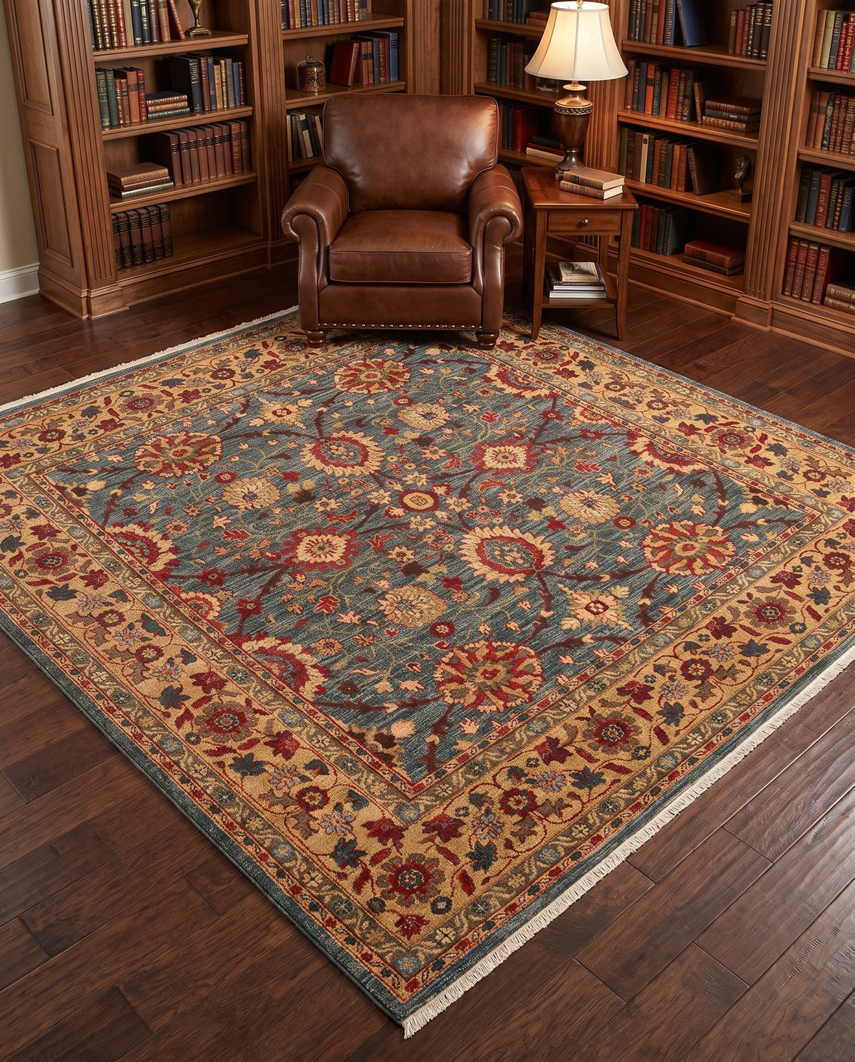 Chelsea Elegance Collection Area Rug -  Osterley Square Blue  lifestyle 186