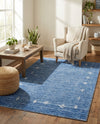 Zagros Shades Collection Area Rug -  Yasuj Rectangle Navy Blue  lifestyle 26