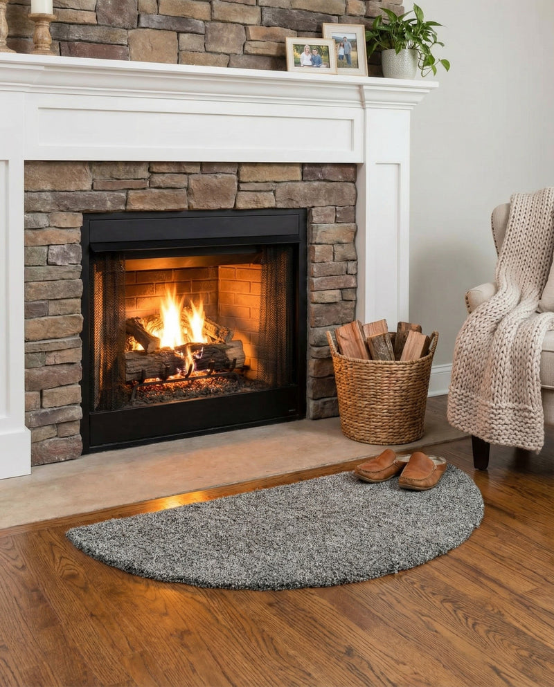 Plush Oasis Collection Area Rug - Serenity (Cloud Gray) Hearth Cloud Gray  lifestyle 75