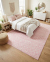 Mediterranean Lattice Collection Area Rug - Santorini (Pink) Rectangle Pink  lifestyle 3