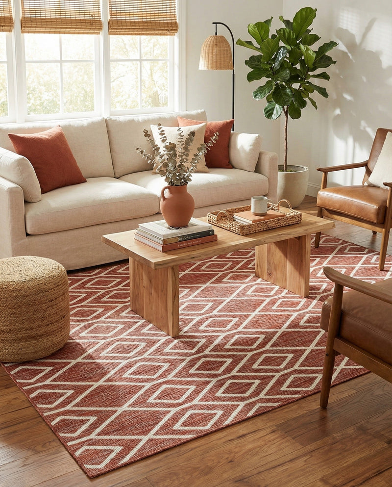 Urban Oasis Rugs Collection Area Rug -  Boulevard (Rust Red) Rectangle Rust Red  lifestyle 10
