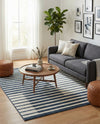 Copenhagen Edge Collection Area Rug -  Vesterbro Rectangle Blue  lifestyle 18