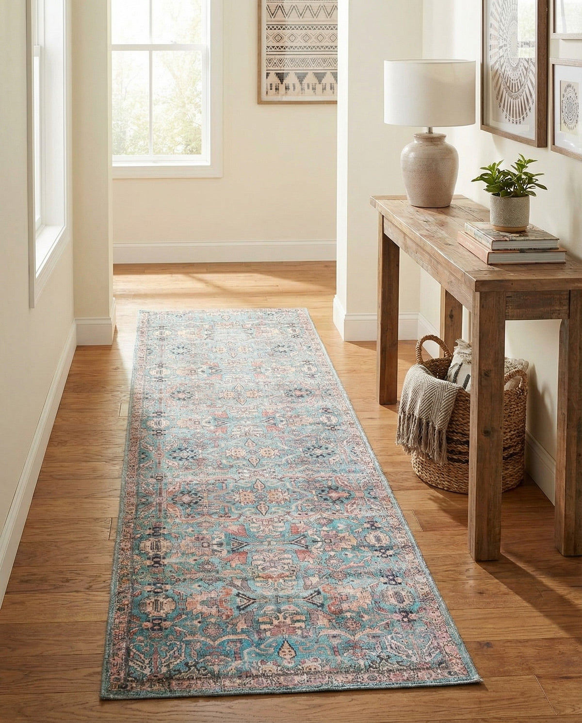 Vintage Memories Collection Area Rug -  Memories Runner Blue  lifestyle 84