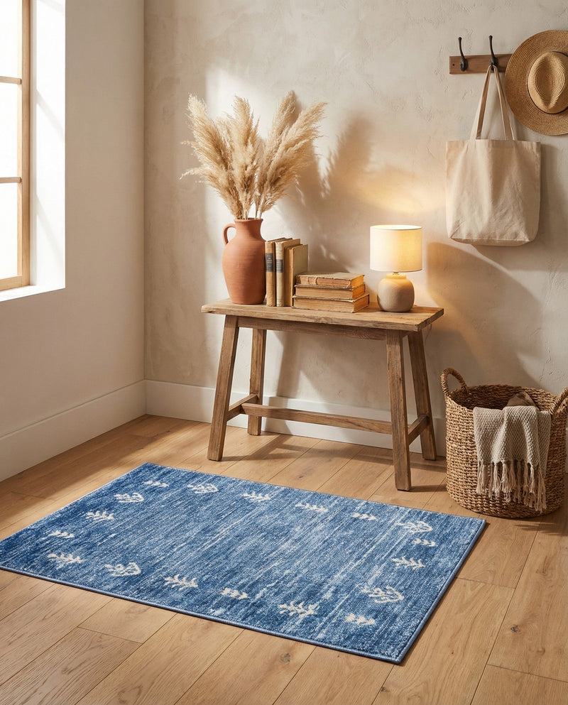 Zagros Shades Collection Area Rug -  Yasuj Rectangle Navy Blue  lifestyle 24