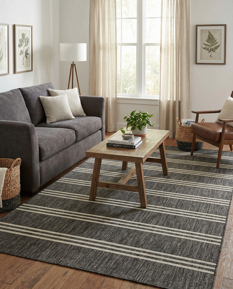 Urban Oasis Rugs Collection Area Rug -  District (Charcoal) Rectangle Charcoal  lifestyle 33