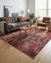 Sahara Essence Collection Area Rug - Oasis (Rust Red) Rectangle Rust Red  lifestyle 17