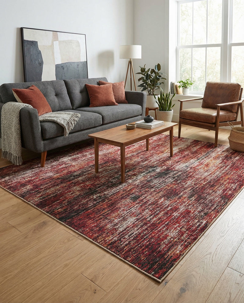 Sahara Essence Collection Area Rug - Oasis (Rust Red) Rectangle Rust Red  lifestyle 17