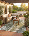 Desert Nomad Terrace Collection Area Rug - Sahara (Green) Rectangle Green  lifestyle 17