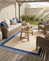 Bahama Breeze Outdoor Collection Area Rug -  Abaco Rectangle Beige  lifestyle 13