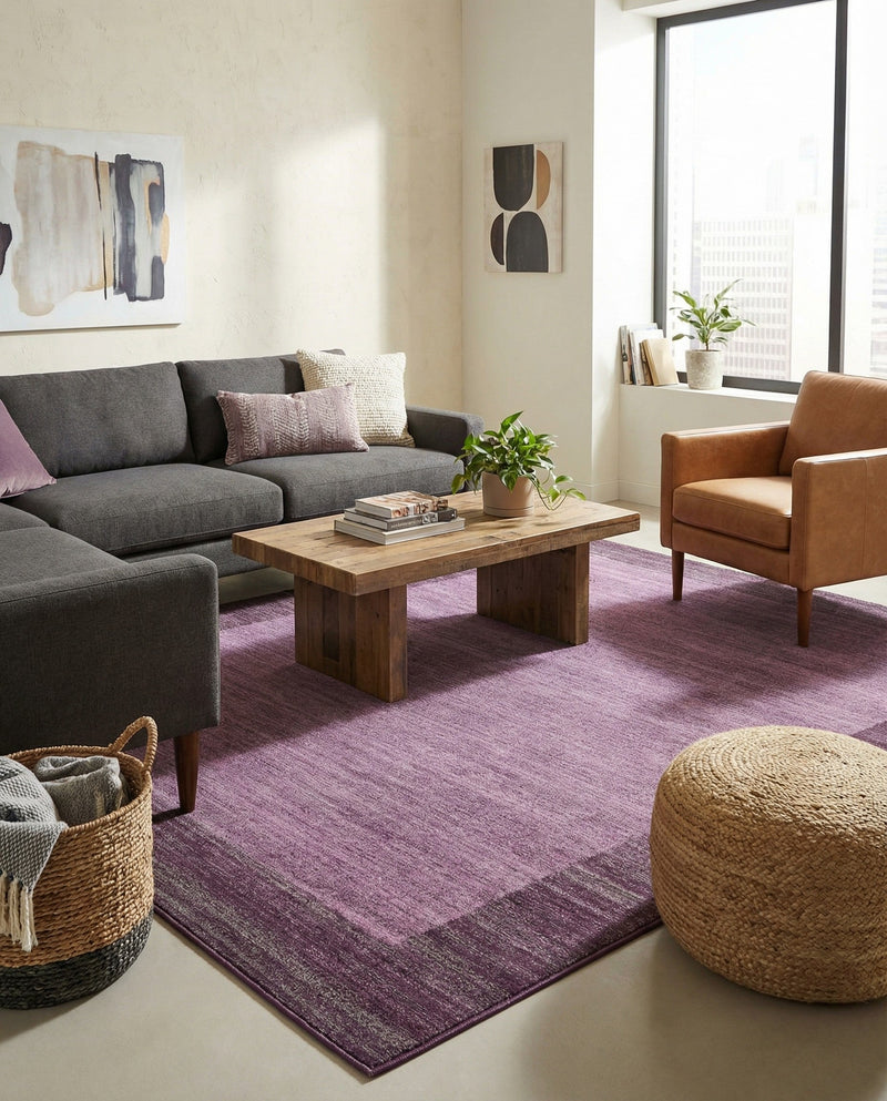 Studio Haven Collection Area Rug -  Conservatory (Violet) Rectangle Violet  lifestyle 18