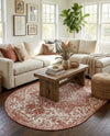 Urban Oasis Rugs Collection Area Rug -  Penthouse (Rust Red) Oval Rust Red  lifestyle 20