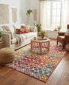 Mediterranean Lattice Collection Area Rug - Santorini (Multi) Rectangle Multi  lifestyle 9