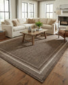 Terrace Fringe Collection Area Rug - Veranda (Brown) Rectangle Brown  lifestyle 41