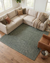Highland Woven Jute Collection Area Rug - Glenmore (Green) Square Green  lifestyle 53