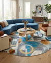 Urban Terrace Collection Area Rug -  Loggia Round Multi  lifestyle 32