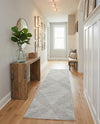 Seychelles Stripes Collection Area Rug - Mahe (Gray and Ivory) Runner Gray and Ivory  lifestyle 61