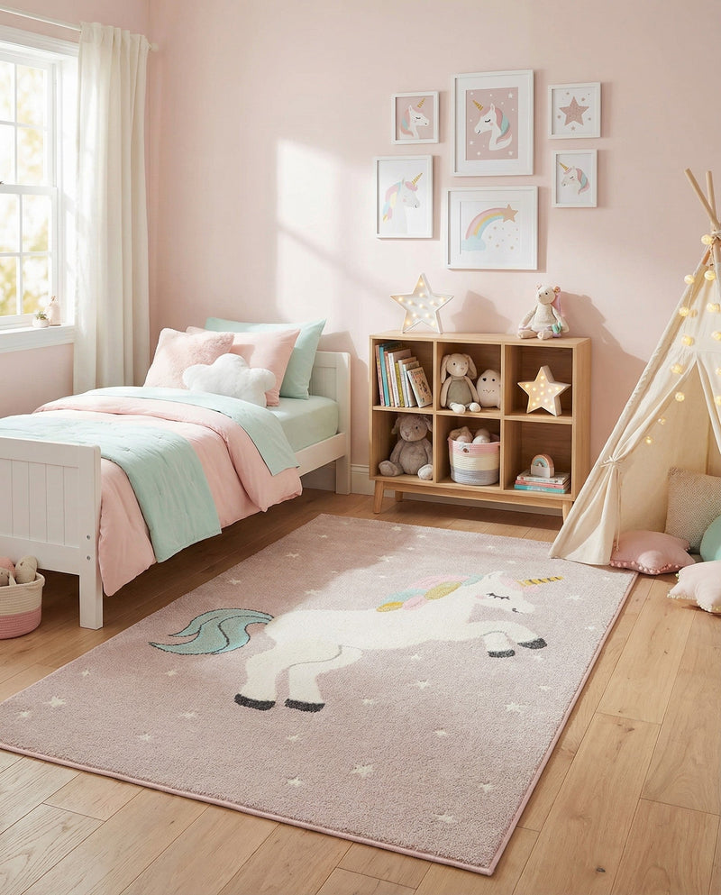 Wonder Tykes Collection Area Rug -  Tangle Rectangle Pink  lifestyle 3