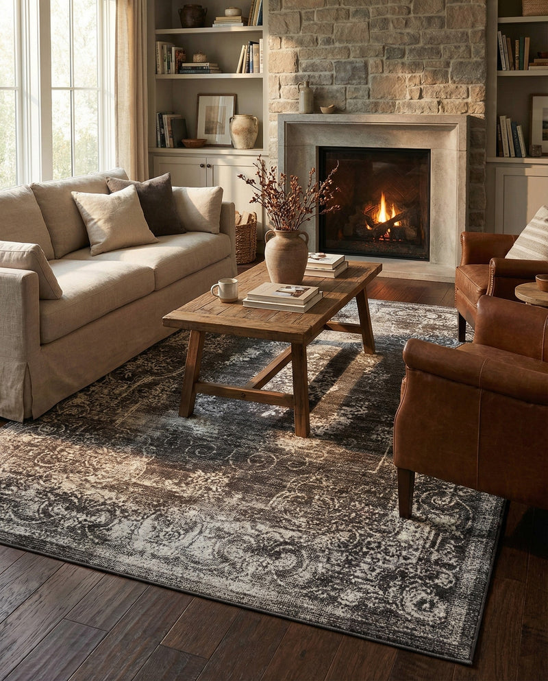 Copenhagen Comfort Collection Area Rug -  Roskilde Rectangle Charcoal  lifestyle 21