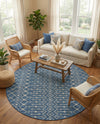 Savannah Pergola Collection Area Rug -  Pergola (Blue) Round Blue  lifestyle 38