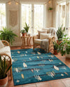 Coastal Haven Collection Area Rug -  Surfside Rectangle Blue  lifestyle 33