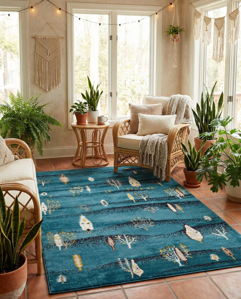 Coastal Haven Collection Area Rug -  Surfside Rectangle Blue  lifestyle 33