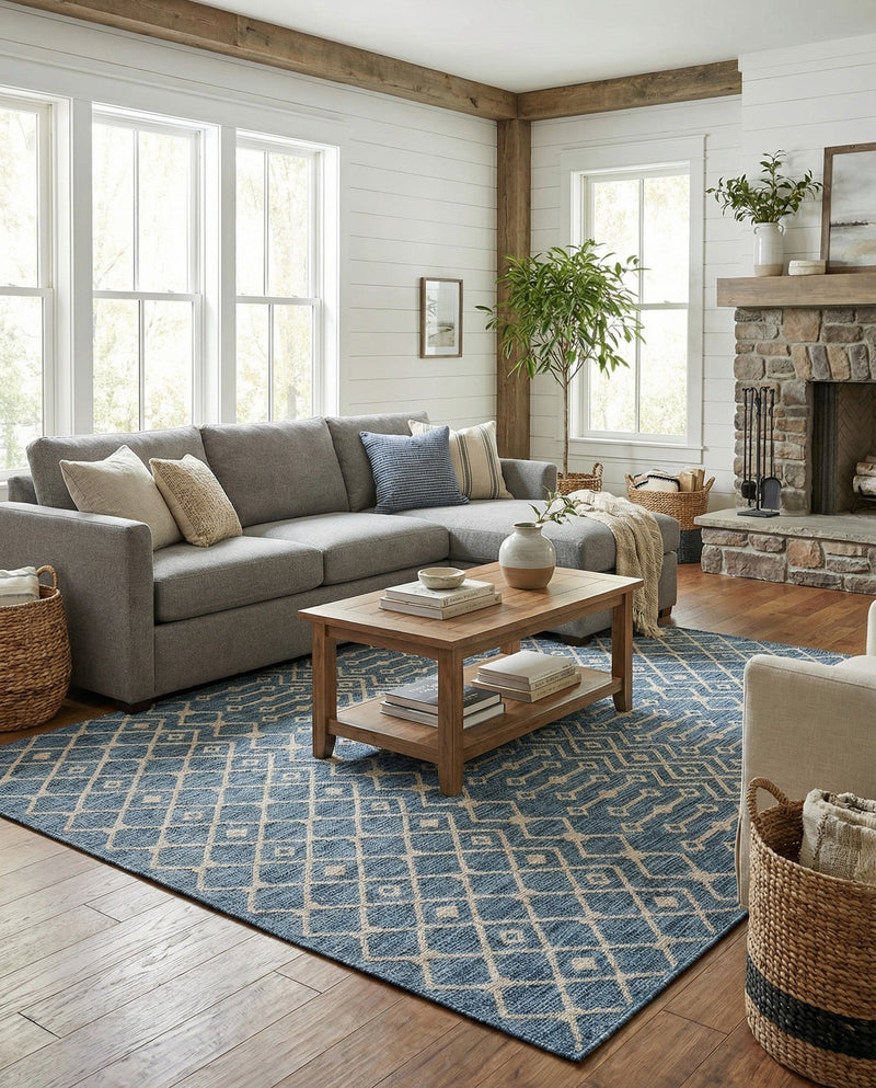 Savannah Pergola Collection Area Rug -  Pergola (Blue) Rectangle Blue  lifestyle 4