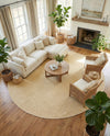 Urban Oasis Rugs Collection Area Rug -  Rooftop (Yellow Ivory) Round Yellow Ivory  lifestyle 51