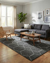 Trellis Mosaic Collection Area Rug - Arborville (Dark Gray) Rectangle Dark Gray  lifestyle 3