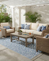 Urban Oasis Rugs Collection Area Rug -  Terrace (Blue) Rectangle Blue  lifestyle 4