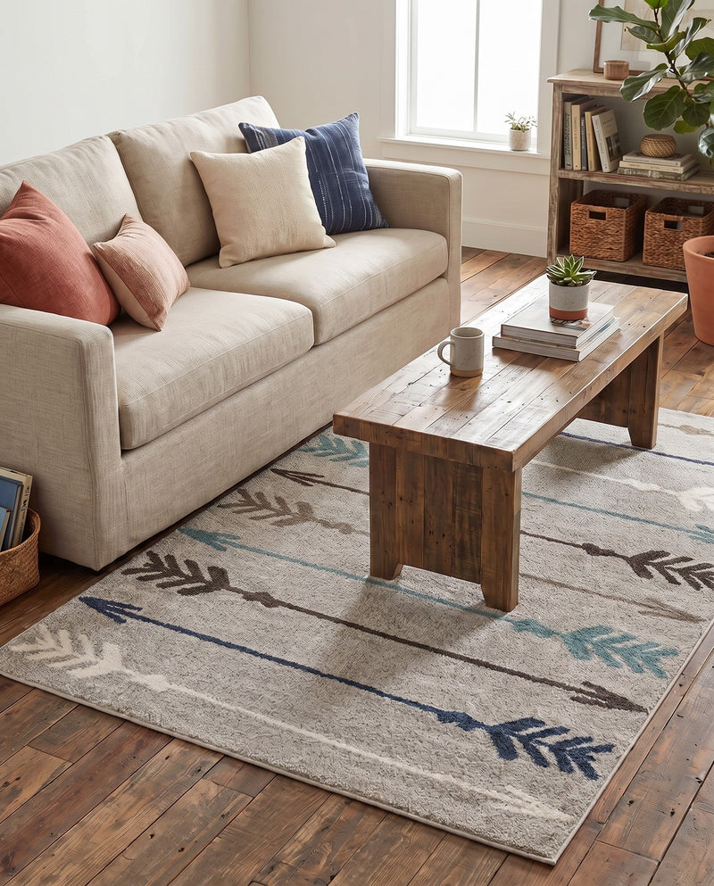 Autumn Meadow Collection Area Rug -  Junipervale Rectangle Light Gray  lifestyle 37