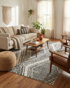 Marrakech Mosaic Collection Area Rug -  Medina Rectangle Black and White  lifestyle 11