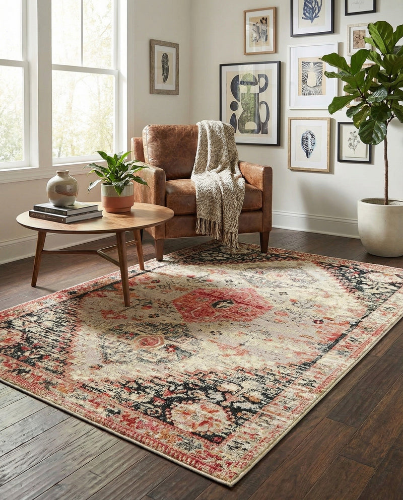 Patio Heritage Collection Area Rug -  Meadow Rectangle Multi  lifestyle 14