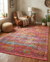 Caribbean Breeze Collection Area Rug -  Xcalak Rectangle Red  lifestyle 11