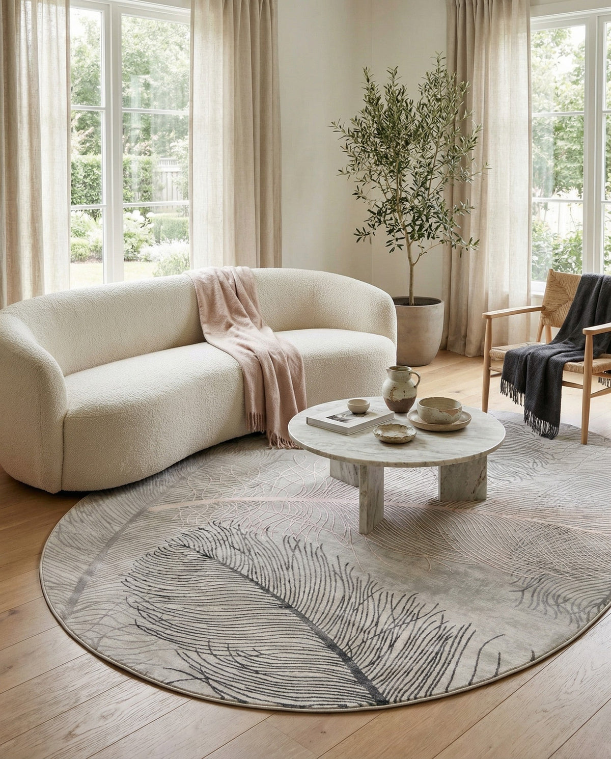 Bloomsbury Elegance Collection Area Rug -  Westminster Oval Gray  lifestyle 142