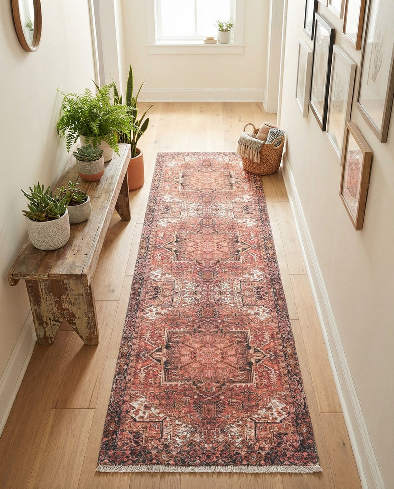 Bazaar Chic Collection Area Rug -  Essaouira Runner Rust Red  lifestyle 51
