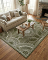Patio Heritage Collection Area Rug -  Asheville Rectangle Green  lifestyle 16