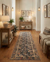 Neptune Elegance Collection Area Rug -  Galatea (Black) Runner Black  lifestyle 59
