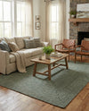 Highland Woven Jute Collection Area Rug - Glenmore (Green) Rectangle Green  lifestyle 8