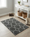 Trellis Mosaic Collection Area Rug - Arborville (Dark Gray) Rectangle Dark Gray  lifestyle 4