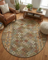 Coastal Terrace Collection Area Rug -  Pelican Round Multi  lifestyle 37