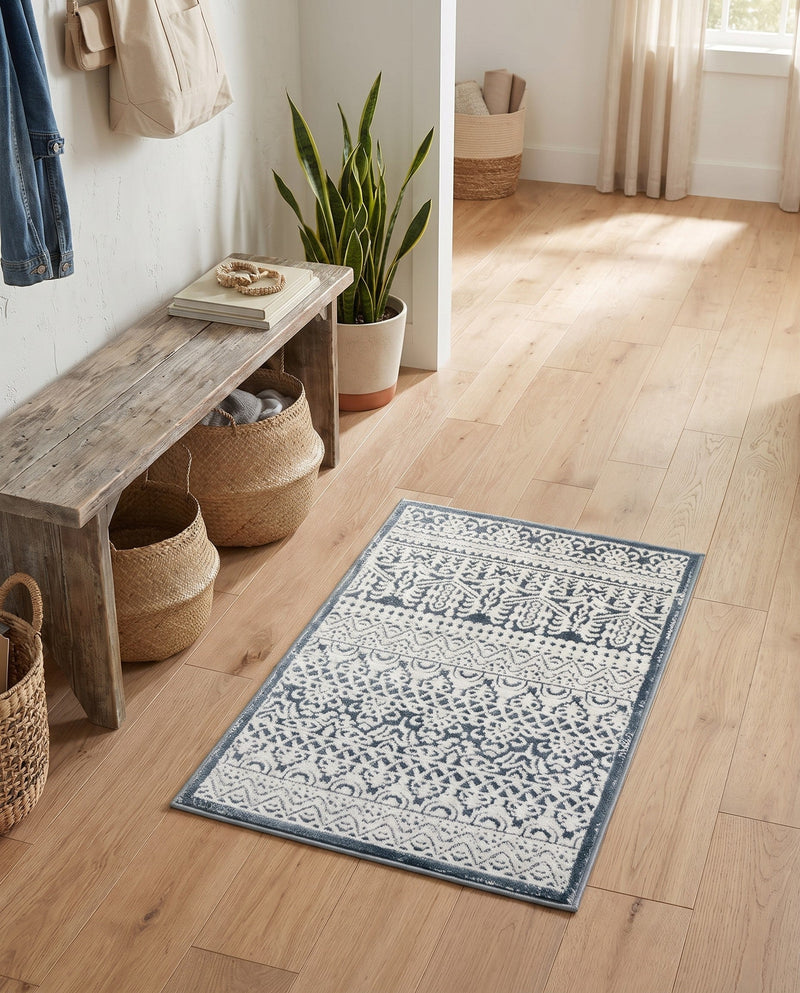 Metro Heights Collection Area Rug -  Chelsea Rectangle Blue  lifestyle 42