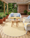 Urban Oasis Rugs Collection Area Rug -  Rooftop (Yellow Ivory) Oval Yellow Ivory  lifestyle 63
