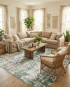 Cathedral Elegance Collection Area Rug -  Basilica Rectangle Green  lifestyle 33
